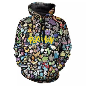 Bluza dziecięca  3D POKEMON Rozmiar 100-160   