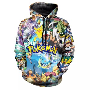 Bluza dziecięca  3D POKEMON Rozmiar 100-160   