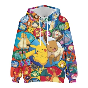 Bluza dziecięca 3D POKEMON Rozmiar 100-160     