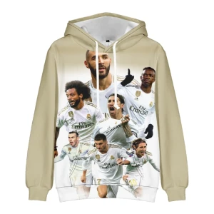 Bluza dziecięca 3D Piłkarze Real Madryt Rozmiar 100-160   