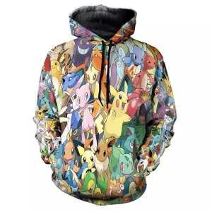 Bluza dziecięca  3D POKEMON Rozmiar 100-160