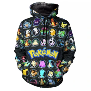 Bluza dziecięca  3D POKEMON Rozmiar 100-160  