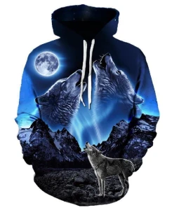 Bluza dziecięca  3D WILKI Rozmiar 100-160  