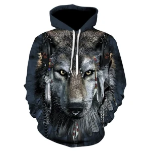 Bluza dziecięca  3D WILKI Rozmiar 100-160 