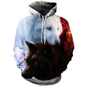 Bluza dziecięca  3D WILKI Rozmiar 100-160  