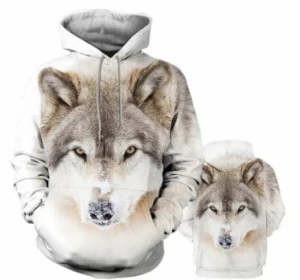 Bluza dziecięca  3D WILKI Rozmiar 100-160  
