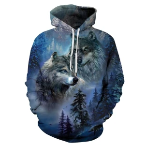 Bluza dziecięca  3D WILKI Rozmiar 100-160  