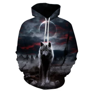 Bluza dziecięca  3D WILKI Rozmiar 100-160 