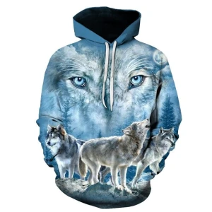 Bluza dziecięca  3D WILKI Rozmiar 100-160   