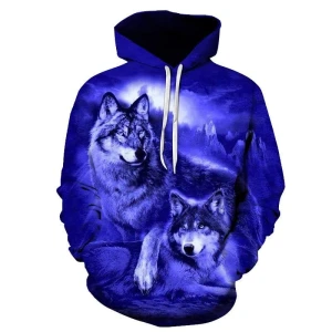 Bluza dziecięca  3D WILKI Rozmiar 100-160   