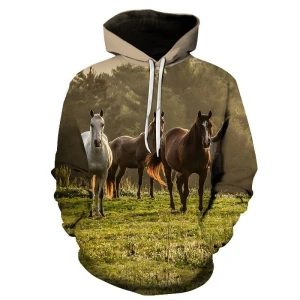 Bluza dziecięca  3D KONIE Rozmiar 100-160
