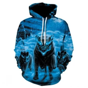 Bluza dziecięca  3D WILKI Rozmiar 100-160  