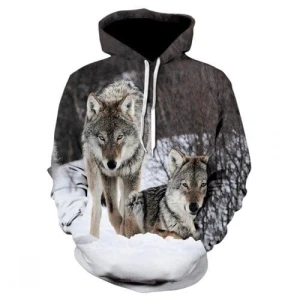 Bluza dziecięca  3D WILKI Rozmiar 100-160   