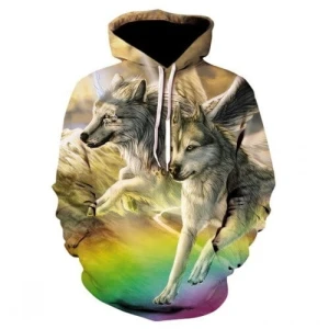 Bluza dziecięca  3D WILKI Rozmiar 100-160 