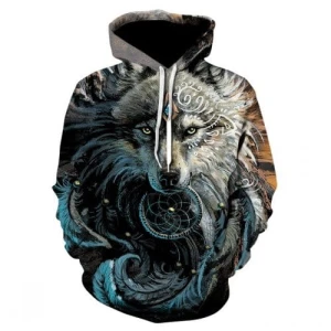 Bluza dziecięca  3D WILKI Rozmiar 100-160 