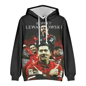 Bluza dziecięca 3D Piłkarze LEWANDOWSKI Rozmiar 100-160