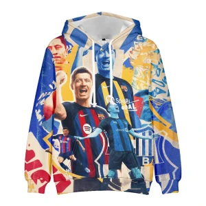 Bluza dziecięca 3D Piłkarze LEWANDOWSKI Rozmiar 100-160