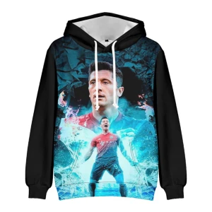 Bluza dziecięca 3D Piłkarze LEWANDOWSKI Rozmiar 100-160