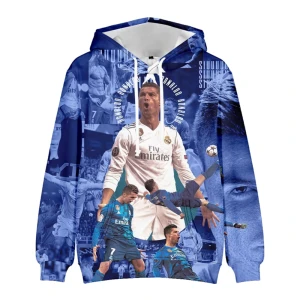 Bluza dziecięca 3D Piłkarze RONALDO Rozmiar 100-160