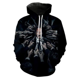  Bluza UNISEX 3D John Wick  Rozmiar XXS-4XL     