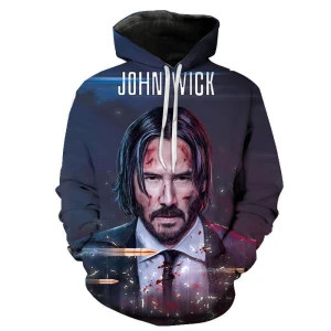  Bluza UNISEX 3D John Wick  Rozmiar XXS-4XL         